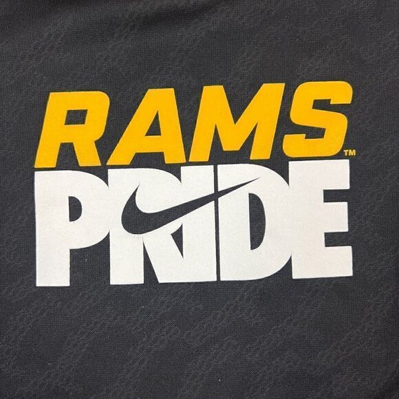 Los Angeles Rams Sweatshirt Mens Large Black Yellow Nike NFL Football Hoodie - Picture 4 of 16